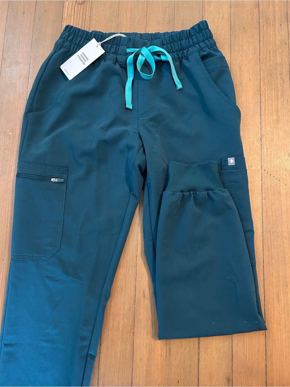NWT Figs Uman Relaxed Jogger Carribean Blue